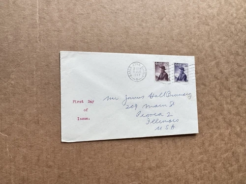 Ireland 1957 FDC +Birth Centenary of Thomas O'Crohan#SG166-67 +Monograph Cachet