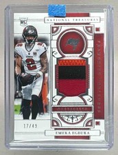 Emeka Egbuka 2025 National Treasures #FTR-EEA Franchise RC 4 Color Patch /49