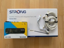 Sat Flachantenne, Sat Receiver, 2x Sat Kabel ...