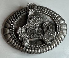 Vintage EGE Belt Buckle / Saddle / 93 / Cowboy Western Style / Made In The USA