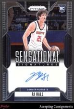 2024-25 Panini Prizm Sensational Signatures #80 PJ Hall RC ROOKIE AUTO Nuggets