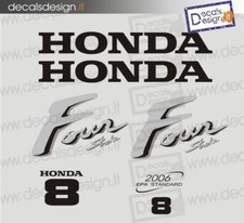 Adesivi motore marino fuoribordo Honda 8 cv four stroke  gommone barca stickers 