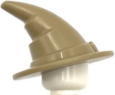 Lego New Dark Tan Minifigure Headgear Hat Wizard Witch Castle Piece