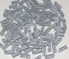 Lego 100 New Light Bluish Gray Technic Axle and Pin Connectors Perpendicular 3L