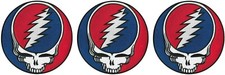 Grateful Dead Steal Your Face Lot of 3 Patches 8-inch Round Logo Patch LARGE