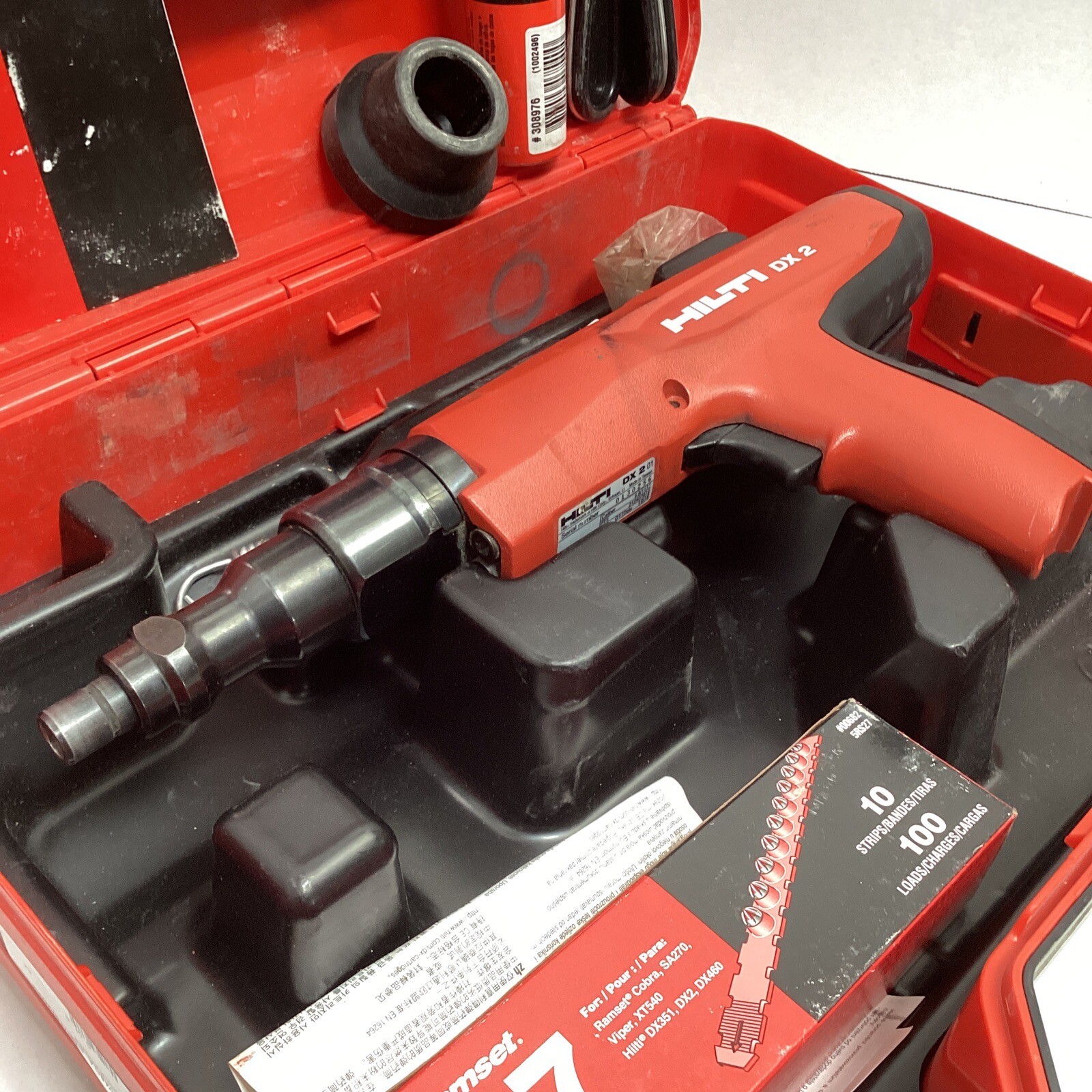 HILTI DX 2 PowderActuated Fastening Tool In Case w/ Hilti Lube & Cal