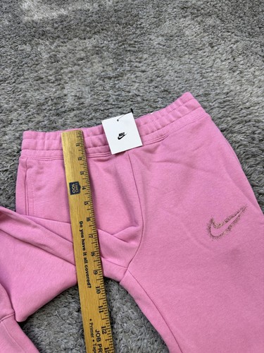 Nike Sweatpants Girl Small Pink Sportswear Club Fleece Slim Fit Taper Jogger NWT - Picture 7 of 13