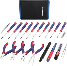 WORKPRO 33PCS Precision Repair Tool Set Includes Pliers Set, Blue 