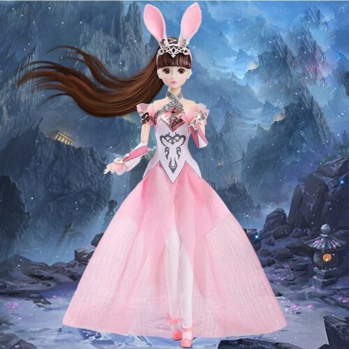 Bambola 1/6 BJD capelli lunghi 30 cm cartone animato giocattolo ragazze palla bambola articolata vestiti calza - Foto 12 di 13