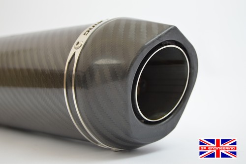 SP Slip On Exhaust Diabolus Carbon Round XLS Carbon Outlet Exhaust 50.9mm / 2" - Picture 6 of 9