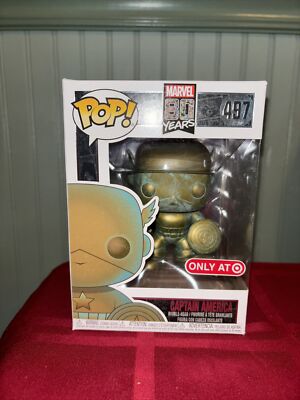 Funko Pop! Vinyl: Marvel - Captain America (Patina) - Target (Exclusive) #497
