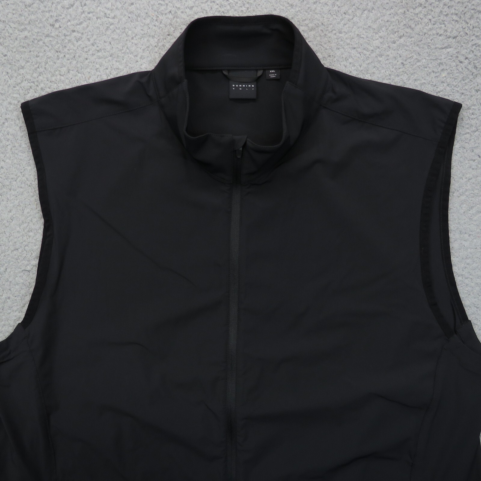 Dunning Golf Vest Men XXL 2XL Black Full Zip Pockets Wind Rain