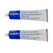 2 PACK Surgilube Lubricating Lube Jelly Sterile 4.25oz Screw Cap Tube Exp 05/28