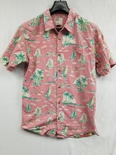 O'Neill Mens Hawaiian Shirt Large Button Reverse Floral Standard Fit