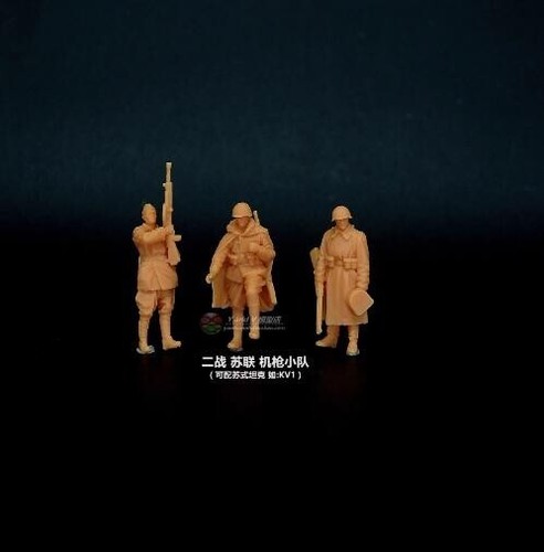 1/64 1/72 1/87 Resin Russian 3 Soldiers Gun Crew ungebaut unbemalt - Bild 2 von 2