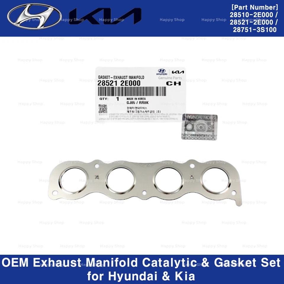 Colector de escape catalítico y junta 3p OEM para Hyundai Elantra Kia Forte Soul Foto 4 de 4