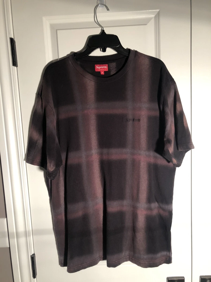Supreme Sprayed Plaid Top Black SS20 Size Medium