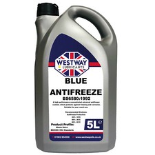 5L MEG Blue Antifreeze Concentrate BS6580 Silicate Free All Year Use 5 Litres