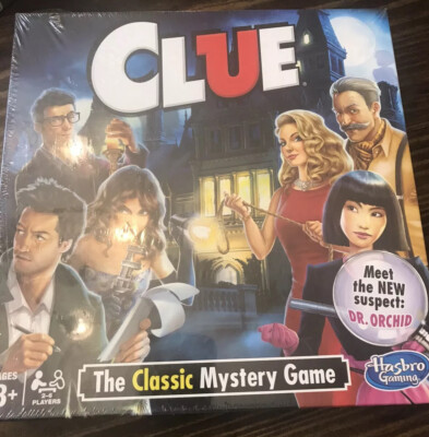 Clue Classic Mystery Board Game Hasbro Edition 2015 Dr Orchid NEW ...