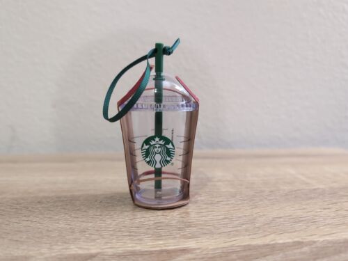 Starbucks Christmas Ornament Frappuccino Cup with Green Straw - 2016 - Picture 1 of 8
