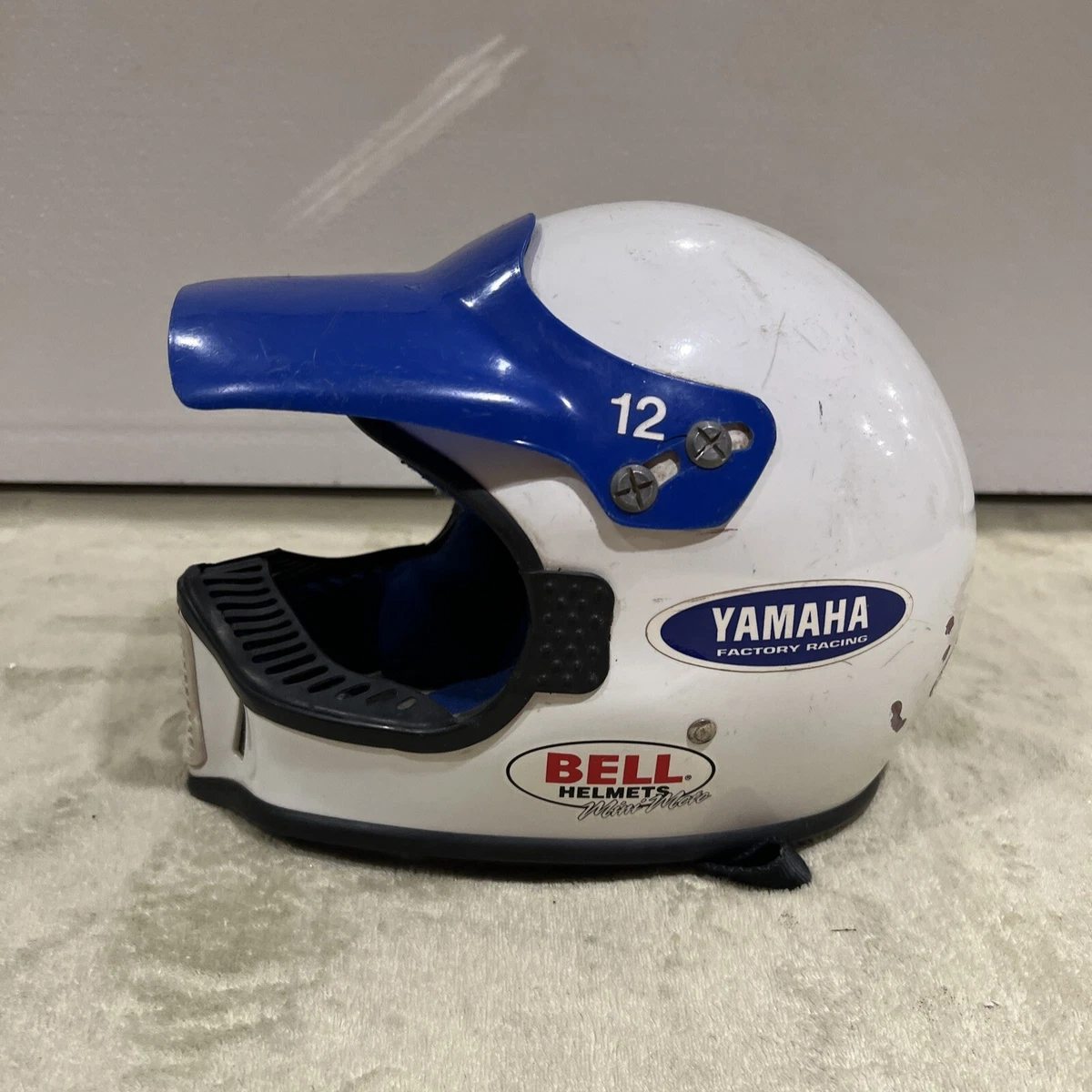 Bell Mini Moto helmet motor cross ATV collectible vintage blue visor motorcycle