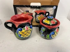 S Purifoy Ceramic Bavarian Breakfast Sugar/Creamer  ST2 NIB Hand painted 61637