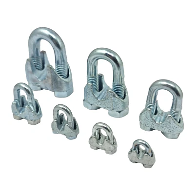 DH & JS TRADING Wire Rope Grips Steel Cable Grip Clamp U Bolt 3mm 5mm 6mm 8mm 10mm 12mm 16mm