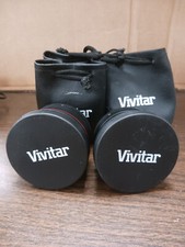 Vivitar HD4MCAF 2.2x Telephoto and .43 Wide Angle Converter Lenses w/ Caps EXC
