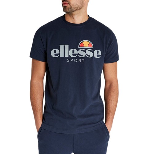 T-shirt Ellesse Homme – Bleu Moyen – Col Rond – Taille M – Coton Jersey