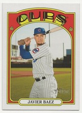 2021 Topps Heritage JAVIER BAEZ 1972 Topps Oversized Boxloader Box Topper CUBS