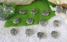 50pcs Tibetan silver metal square spacer beads FC10596