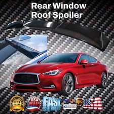 Fits 2014-2022 Infiniti Q60 Abs Gloss Black Rear Roof Window Visor Spoiler Wing Fits 2014-2022 Infiniti Q60 Abs Gloss Black Rear Roof Window Visor Spoiler Wing