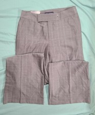 NWT Banana Republic Gray Plaid Wide Leg Harrison Fit Pants size 4 79.  BOX 31