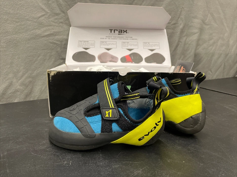 Evolv X1 Rock Climbing Shoe Size 6 Blue/Yellow - Image 2 of 4