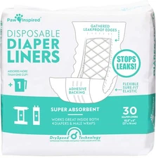 Paw Inspired Dog Diaper Liners Diaper Pads Booster Pads for Diapers and Wraps