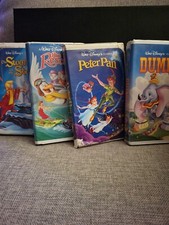 Disney Black Diamond Lot Of 4 Vintage VHS Tapes.