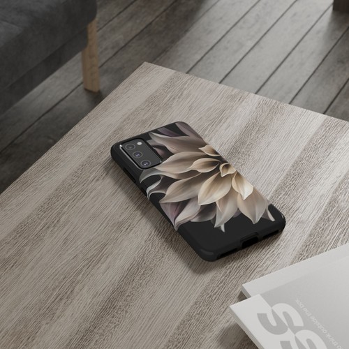 Tough Case For iPhone, Samsung Galaxy, Pixel, Cream Dahlia Flower Print - 第 223/223 張圖片