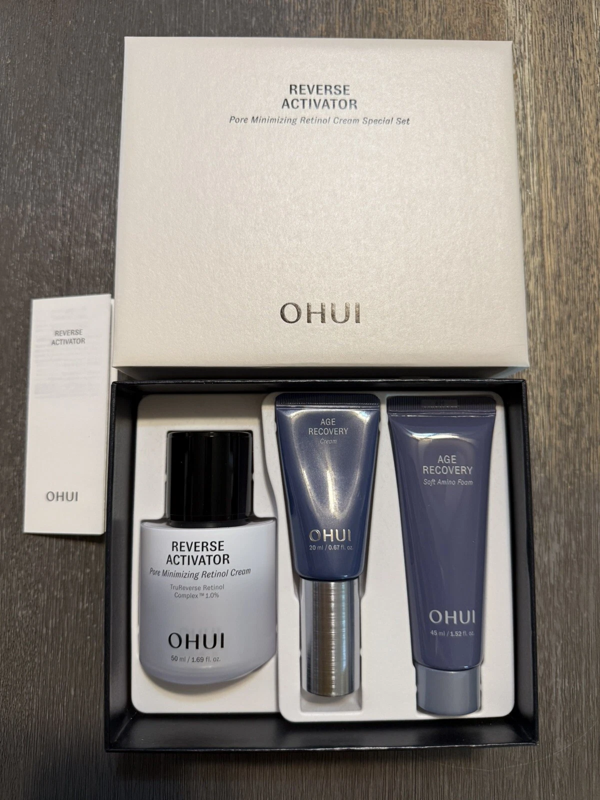 O HUI Reverse Activator Pore Minimizing Retinol Cream Special Set K-Beauty