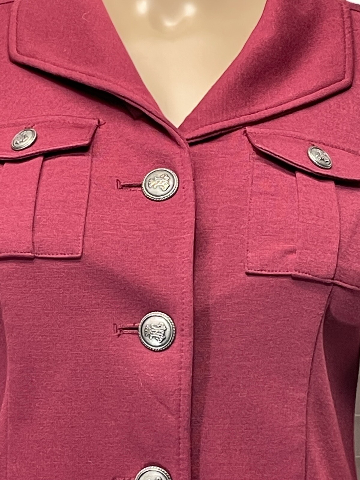 RELATIVITY Maroon BUTTON DRESS JACKET BLAZER SIZE… - image 2