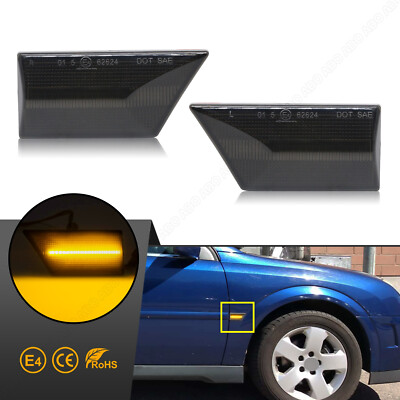 2x LED side indicator turn signal for Opel Vectra C | Signum | year 2002-2008 | black