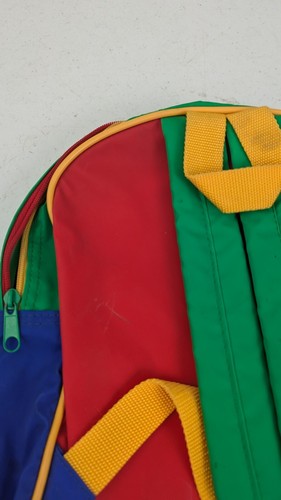 Vintage 90s Kids Backpack Back Pack Bag Pouches School Work Colorful Retro Pre-k - Picture 8 of 10