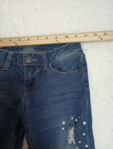 VIGOSS Girls Size 8 The Austin Ankle Skinny Adjustable Distressed Stretch Jeans - Picture 3 of 7