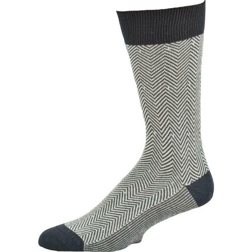 Men's Bamboo Dark Herringbone Crew 3 Pr. Pack Socks, Father's Day Socks - Picture 10 of 16