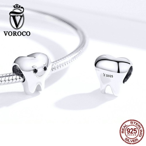 Ciondolo Ciondolo Moda Argento Sterling 925 Zirconia Perline Fai da Te Bracciale Ciondolo Voroco - Foto 48 di 205