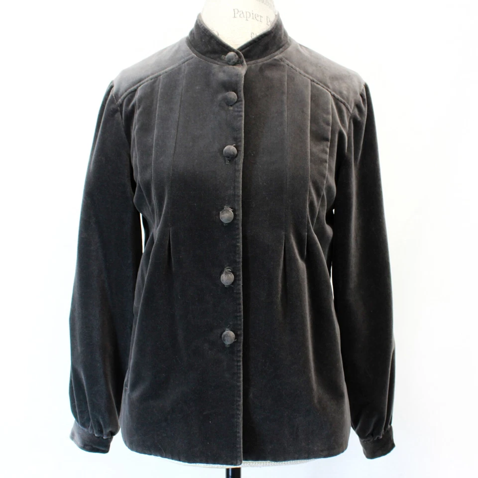 Lyell Elizabeth Street винтажный 20 стимпанк ар-деко стиль бархатная куртка Sz 8 - Изображение 2 из 4