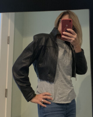 Tutto Pelle Vintage 80s Bolero Leather Jacket Preowned Punk Retro Grease 