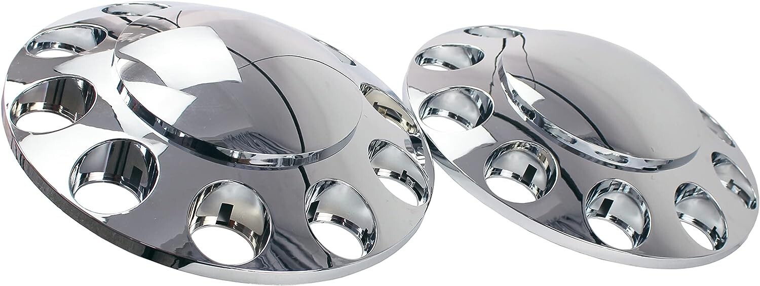 Front Hub Caps Covers for Semi Trucks Wheel Axle Chrome ABS Plastic 33mm Lug Nut-image