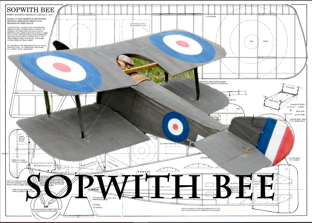Sopwith Bee Biplane Electric 27