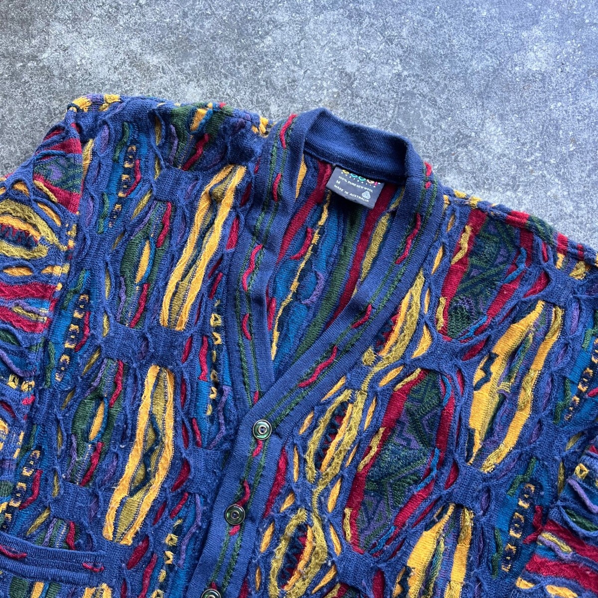 Vintage 80s 90s Coogi Button Up Cardigan Sweater Mens Size Medium