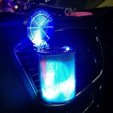 Car Ashtray LED Light Cigarette Storage Container Gas Bottle Smoke Cup Holder